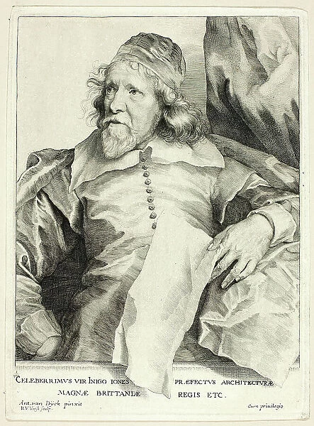 Inigo Jones, 1630 / 36, printed c. 1800. Creator: Robert van Voerst