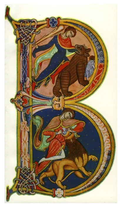 Framed Print : Initial B, Bible, Winchester, c1160-1170, (1930) Framed Print : Initial B, Bible, Winchester, c1160-1170, (1930)