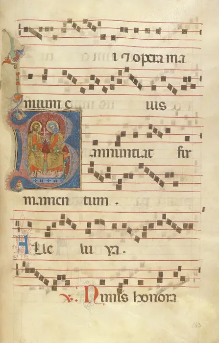 Framed Print : Initial B: The Trinity; Gradual, about 1270. Creator: Jacobellus of Salerno Framed Print : Initial B: The Trinity; Gradual, about 1270. Creator: Jacobellus of Salerno