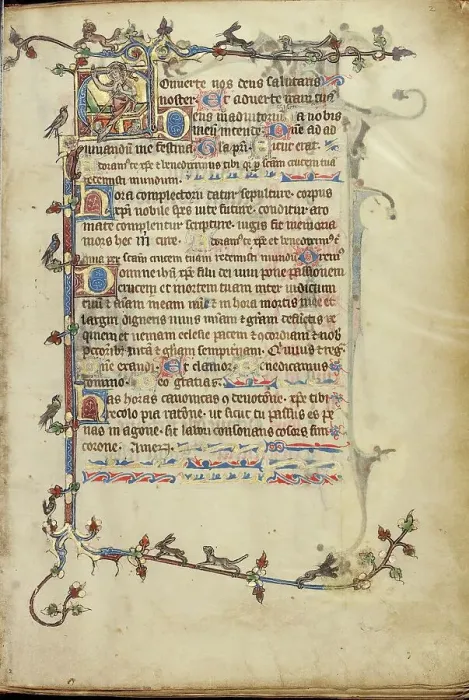 Framed Print : Initial C: The Resurrection; Ruskin Hours, about 1300. Creator: Unknown