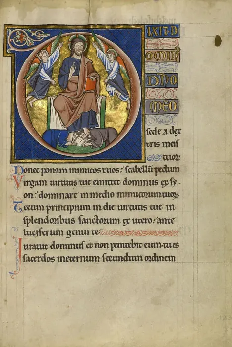 Framed Print : Initial D: Christ Enthroned; Psalter, after 1205. Creator: Master of Ingeborg Psalter Framed Print : Initial D: Christ Enthroned; Psalter, after 1205. Creator: Master of Ingeborg Psalter