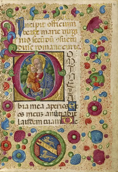 Framed Print : Initial D: The Virgin and Child; Gualenghi-d'Este Hours, about 1469. Creator: Guglielmo Giraldi Framed Print : Initial D: The Virgin and Child; Gualenghi-d'Este Hours, about 1469. Creator: Guglielmo Giraldi