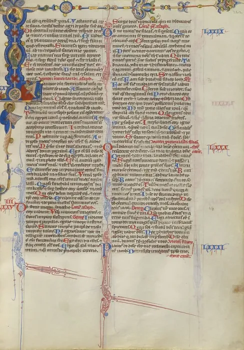 Framed Print : Initial L: David Playing the Harp; Abbey Bible, about 1250-1262. Creator: Unknown Framed Print : Initial L: David Playing the Harp; Abbey Bible, about 1250-1262. Creator: Unknown