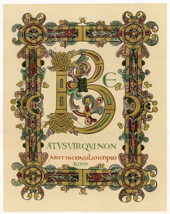 Framed Print : Initial letter B, 1012-1023 Framed Print : Initial letter B, 1012-1023