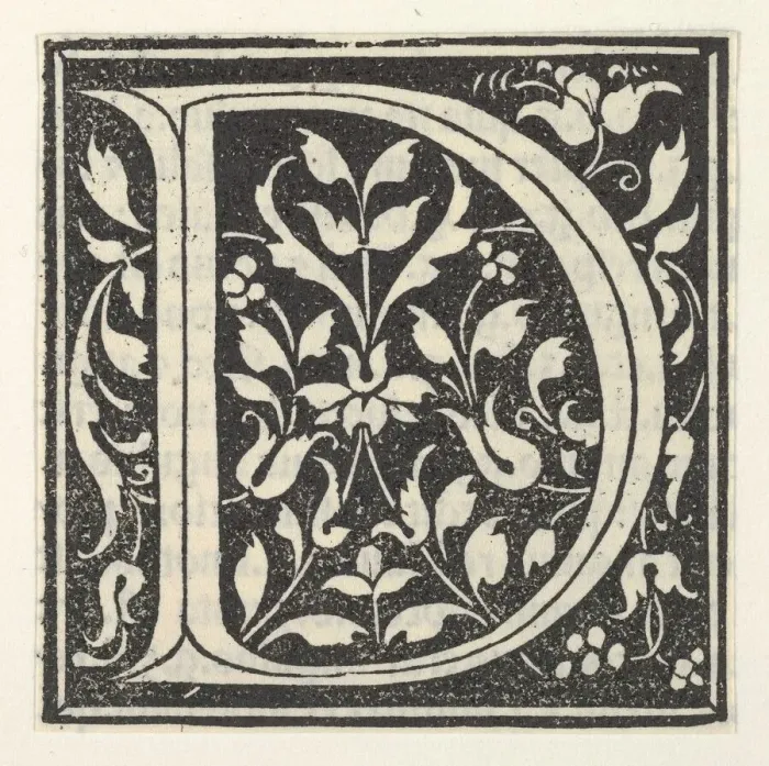 Framed Print : Initial letter D, ca. 1495. ca. 1495. Creator: Anon Framed Print : Initial letter D, ca. 1495. ca. 1495. Creator: Anon