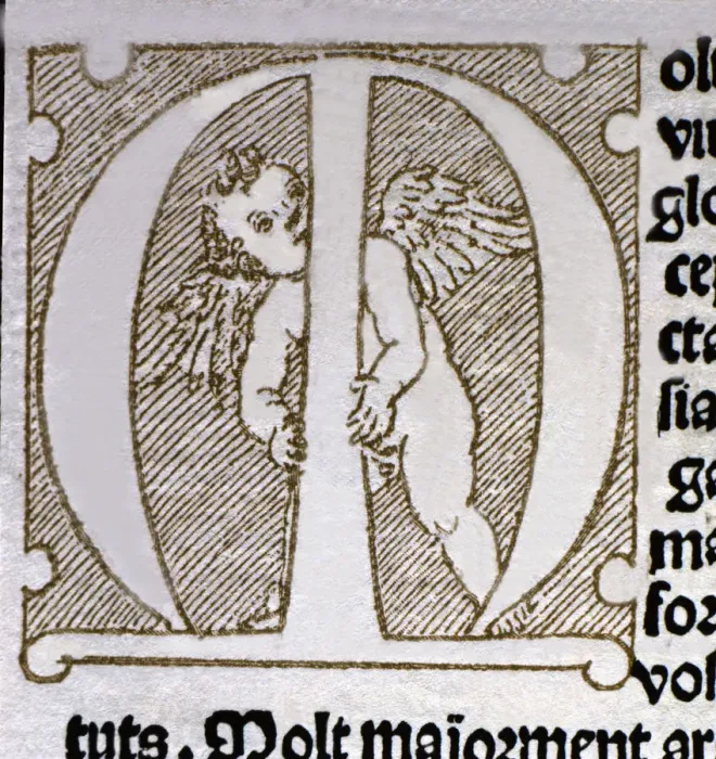 Framed Print : Initial Letter of the dedicatory Framed Print : Initial Letter of the dedicatory