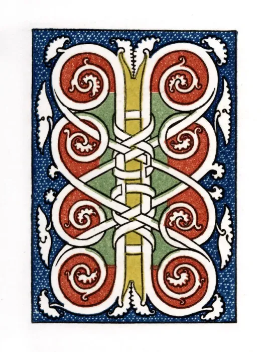 Framed Print : Initial letter I, 1476, (1843). Artist: Henry Shaw Framed Print : Initial letter I, 1476, (1843). Artist: Henry Shaw