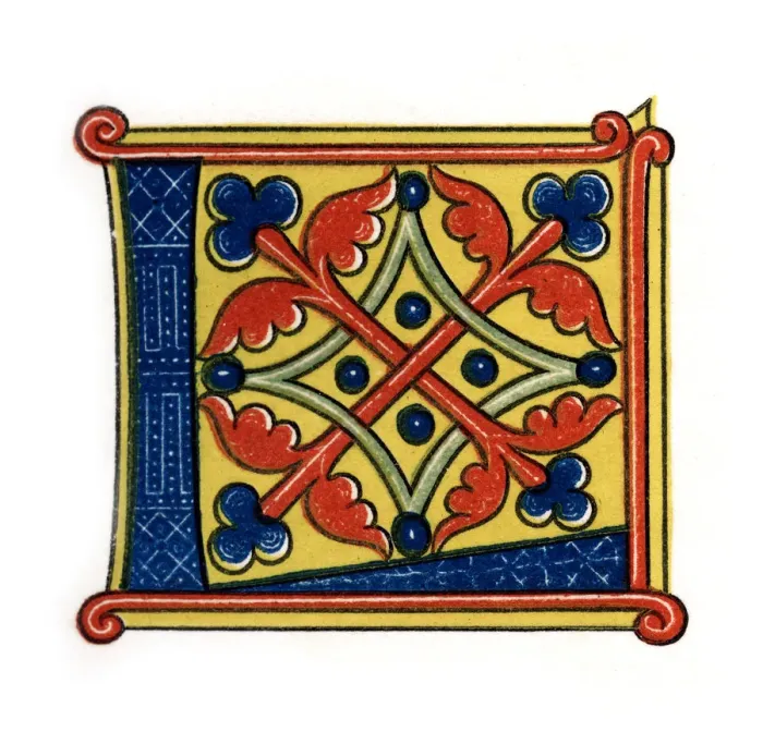 Framed Print : Initial letter L, (1843). Artist: Henry Shaw Framed Print : Initial letter L, (1843). Artist: Henry Shaw