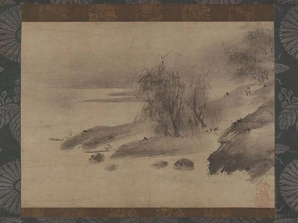 Ink Landscape (Suiboku sansui zu), 15th-early 16th century. Creator: Shinso Soami