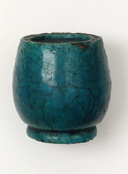 Ink pot in the shape of a Lotus Bud, Possibly Late Period, 664-525 BCE. Creator: Unknown