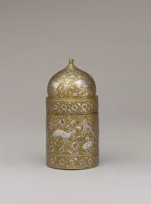 Framed Print : Inkwell with Floral and Animal Imagery, Iran, 16th century. Creator: Unknown Framed Print : Inkwell with Floral and Animal Imagery, Iran, 16th century. Creator: Unknown
