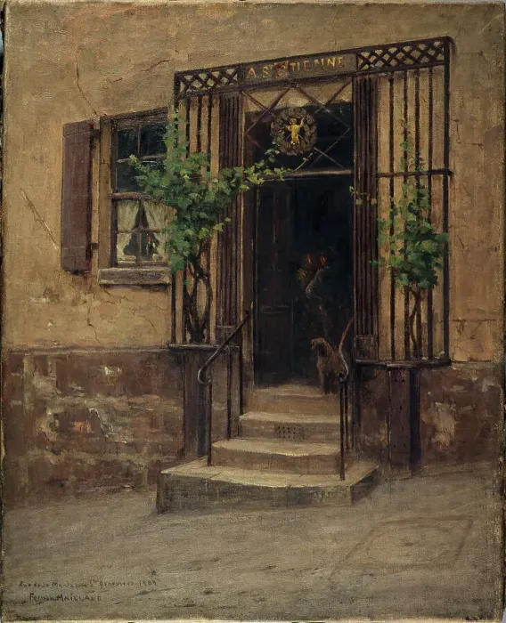 Framed Print : Inn with the ensign of Saint-Etienne, rue de la Montagne-Sainte-Genevieve, 1902. Creator: Fernand Maillaud Framed Print : Inn with the ensign of Saint-Etienne, rue de la Montagne-Sainte-Genevieve, 1902. Creator: Fernand Maillaud