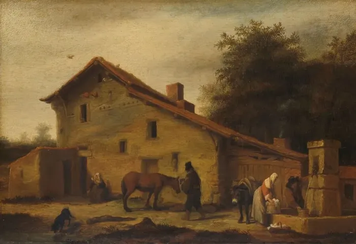 Framed Print : An Inn in the Neighborhood of Nantes, 1640-1660. Creator: Lambert Doomer Framed Print : An Inn in the Neighborhood of Nantes, 1640-1660. Creator: Lambert Doomer