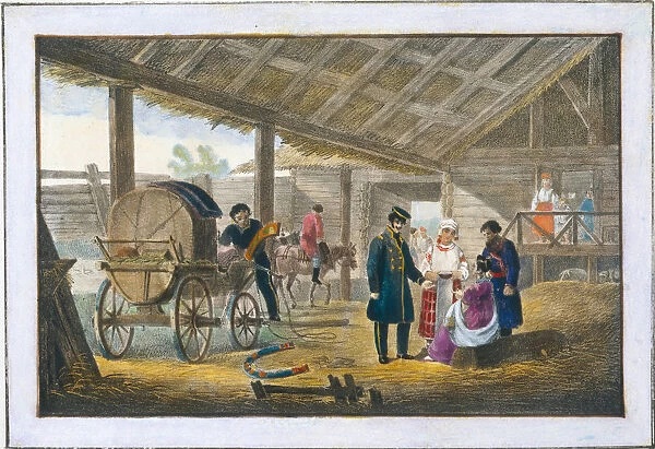 The inn on the roadside, 1820. Artist: Pluchart, Alexander (1777-1827)
