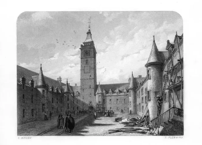 Framed Print : The inner court of the University of Glasgow, Scotland, 1870. Artist: T Flemming Framed Print : The inner court of the University of Glasgow, Scotland, 1870. Artist: T Flemming