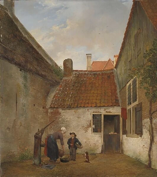 Inner Courtyard, 1820-1830. Creator: Andreas Schelfhout