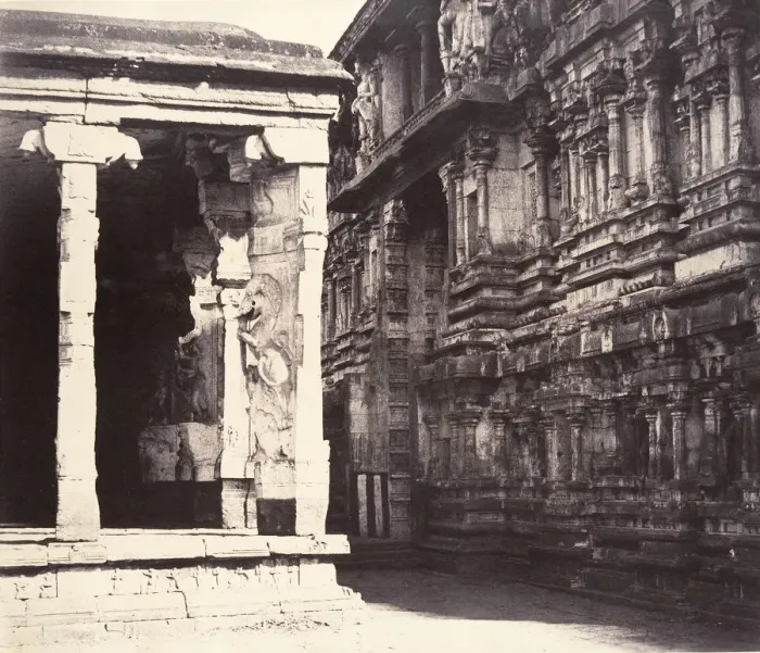 Framed Print : The Inner Facade of the Gateway of the East Gopuram, January-March 1858 Framed Print : The Inner Facade of the Gateway of the East Gopuram, January-March 1858