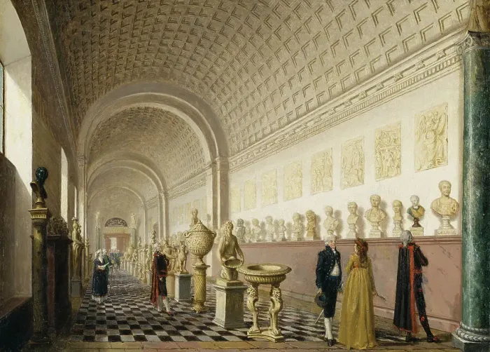 Framed Print : The Inner Gallery of the Royal Museum at the Royal Palace, Stockholm, 1796. Creator: Per Hillestrom Framed Print : The Inner Gallery of the Royal Museum at the Royal Palace, Stockholm, 1796. Creator: Per Hillestrom