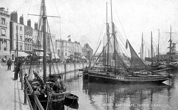 The Inner Harbour at Ramsgate, Kent, early 20th century. Artist: Photochrom Co Ltd of London