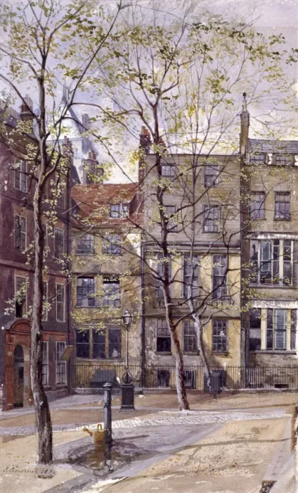 Framed Print : Inner Temple, London, 1880. Artist: John Crowther Framed Print : Inner Temple, London, 1880. Artist: John Crowther