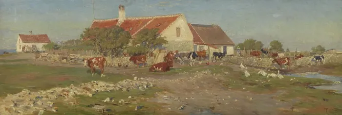 Framed Print : Innovation at Saltholm, probably 1885. Creator: Theodor Esbern Philipsen Framed Print : Innovation at Saltholm, probably 1885. Creator: Theodor Esbern Philipsen