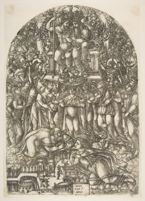Framed Print : An innumerable Multitude which Stands before the Throne, from the Apocalypse. n. d Framed Print : An innumerable Multitude which Stands before the Throne, from the Apocalypse. n. d
