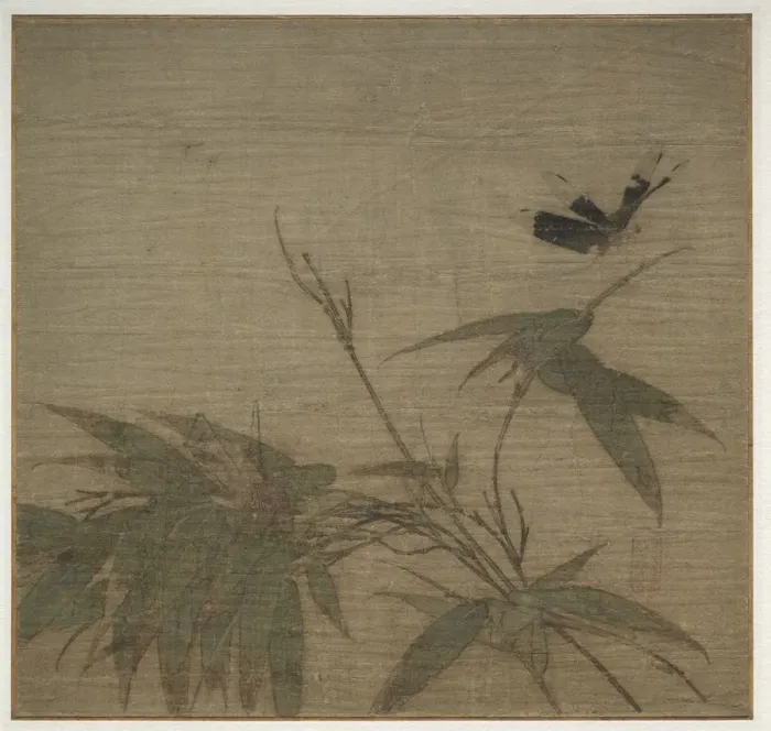 Framed Print : Insects and Bamboo, 13th Century. Creator: Unknown Framed Print : Insects and Bamboo, 13th Century. Creator: Unknown
