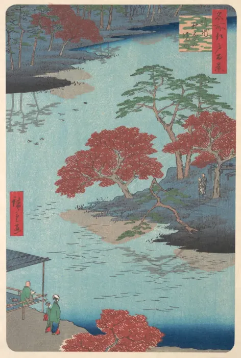 Framed Print : Inside the Akiba Shrine at Ukeji, 8th month, Snake year 1857. 8th month, Snake year 1857. Creator: Ando Hiroshige Framed Print : Inside the Akiba Shrine at Ukeji, 8th month, Snake year 1857. 8th month, Snake year 1857. Creator: Ando Hiroshige