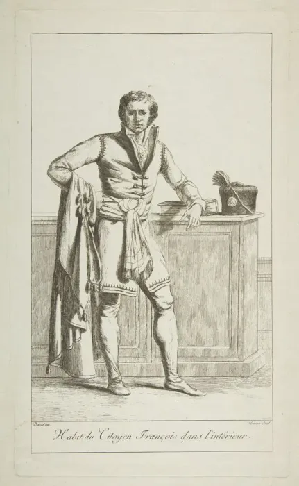 Framed Print : Inside Attire of the French Citizen, 1794. Creator: Vivant Denon Framed Print : Inside Attire of the French Citizen, 1794. Creator: Vivant Denon