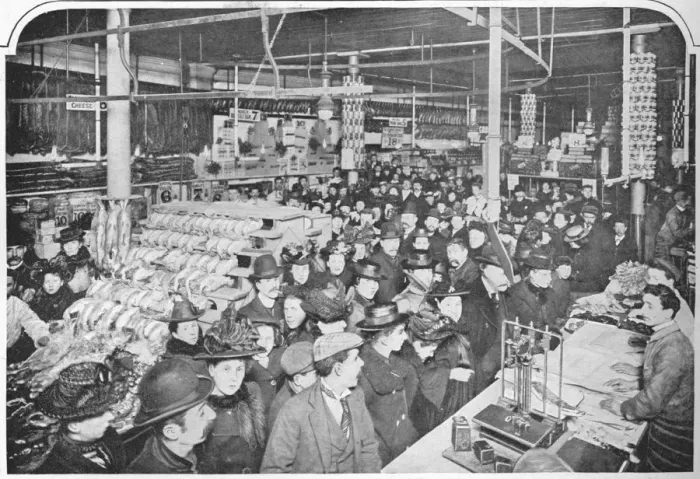 Framed Print : Inside a big provision stores, Hammersmith, London, 1901 (1903) Framed Print : Inside a big provision stores, Hammersmith, London, 1901 (1903)
