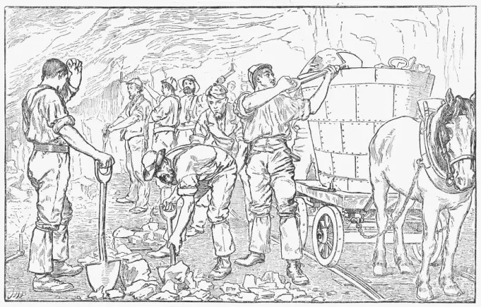 Framed Print : Inside a Cheshire salt mine, 1889 Framed Print : Inside a Cheshire salt mine, 1889