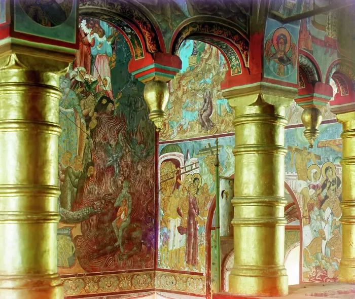 Framed Print : Inside the Church of Our Savior, in the vestibule, Rostov Velikii, 1911. Creator: Sergey Mikhaylovich Prokudin-Gorsky Framed Print : Inside the Church of Our Savior, in the vestibule, Rostov Velikii, 1911. Creator: Sergey Mikhaylovich Prokudin-Gorsky
