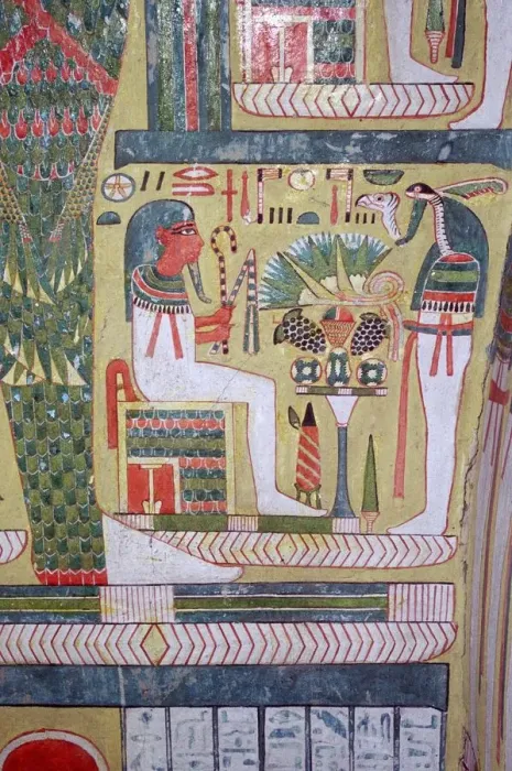 Framed Print : Detail of the inside of an Egyptian mummy-case, showing gods of the underworld Framed Print : Detail of the inside of an Egyptian mummy-case, showing gods of the underworld