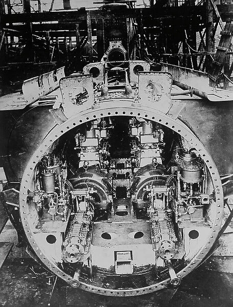 Inside of German Submarine, 1914 or 1915. Creator: Bain News Service