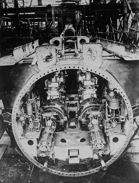 Framed Print : Inside of German Submarine, 1914 or 1915. Creator: Bain News Service Framed Print : Inside of German Submarine, 1914 or 1915. Creator: Bain News Service