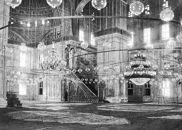 Inside the Mosque of Muhammad Ali at the Saladin Citadel, Cairo, Egypt, c1920s