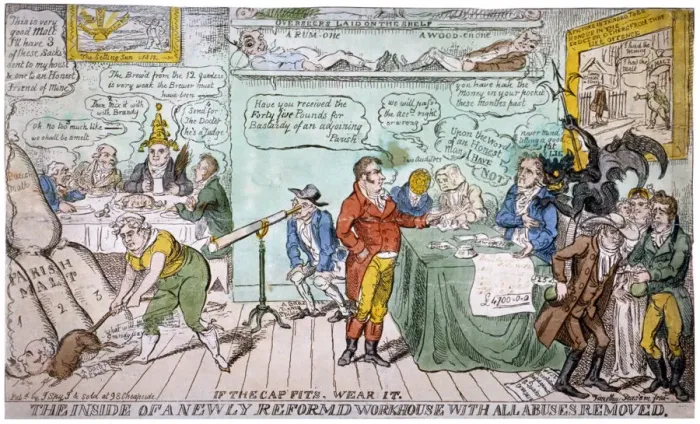 Framed Print : The Inside of a Newly Reformed Workhouse with all Abuses Removed, 1813. Artist Framed Print : The Inside of a Newly Reformed Workhouse with all Abuses Removed, 1813. Artist