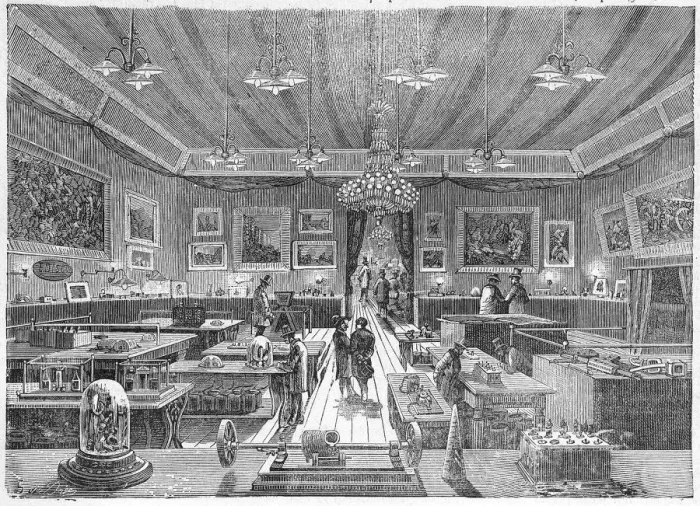 Framed Print : Inside the Palais de l Industrie, Paris, during the 1881 Electricity Exhibition, pub Framed Print : Inside the Palais de l Industrie, Paris, during the 1881 Electricity Exhibition, pub