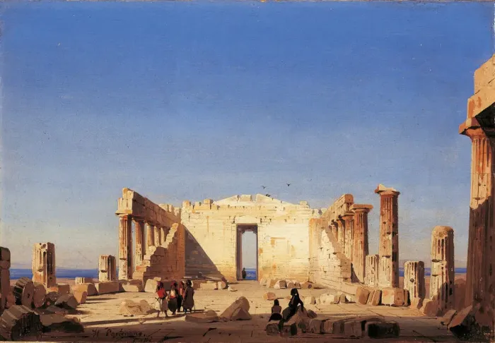Framed Print : Inside the Parthenon, 1843 Framed Print : Inside the Parthenon, 1843