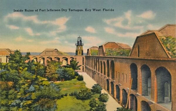 Inside Ruins of Fort Jefferson Dry Tortugas, Key West, Florida, c1940s