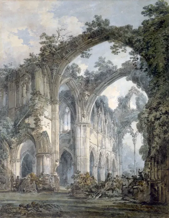Framed Print : Inside of Tintern Abbey, Monmouthshire, c1794. Artist: JMW Turner Framed Print : Inside of Tintern Abbey, Monmouthshire, c1794. Artist: JMW Turner