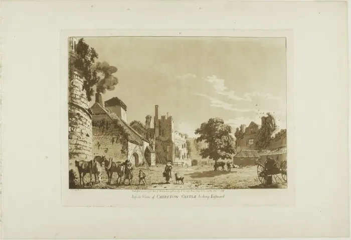 Framed Print : Inside View of Chepstow Castle Looking East, 1776. Creator: Paul Sandby Framed Print : Inside View of Chepstow Castle Looking East, 1776. Creator: Paul Sandby