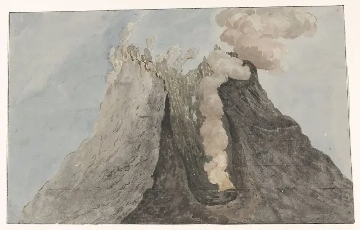 Framed Print : Inside of volcano Etna, 1778. Creator: Willem Carel Dierkens Framed Print : Inside of volcano Etna, 1778. Creator: Willem Carel Dierkens