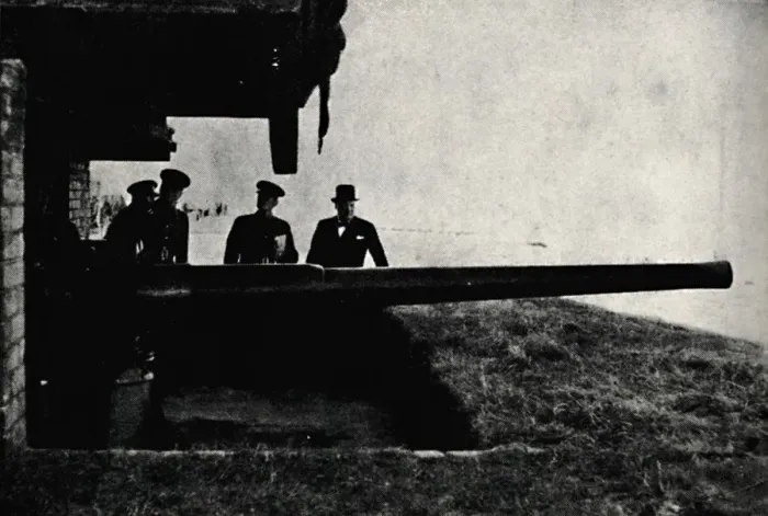 Framed Print : Inspecting Coastal Defences, c1940, (1945). Creator: Unknown