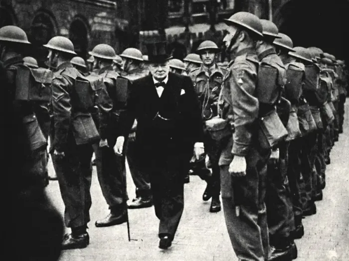 Framed Print : Inspecting The Home Guard, 1940s, (1945). Creator: Unknown Framed Print : Inspecting The Home Guard, 1940s, (1945). Creator: Unknown