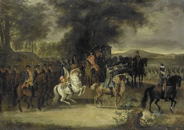 Inspection of a Cavalry Regiment, perhaps by William of Hesse-Homburg, 1742. Creator: Cornelis Troost