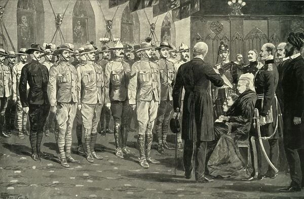 The Inspection of Colonial Soldiers at Windsor Castle by Queen Victoria, Nov. 16, 1900, 1901
