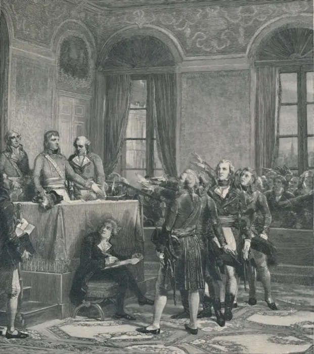 Framed Print : Installation of the Council of State... December 25, 1799, (1896). Artist: Peter Aitken Framed Print : Installation of the Council of State... December 25, 1799, (1896). Artist: Peter Aitken