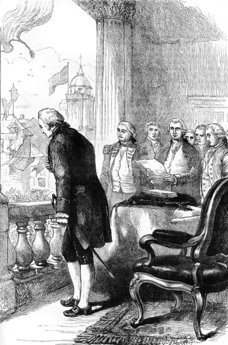 Framed Print : The installation of George Washington as President of the United States, 1789 (c1880) Framed Print : The installation of George Washington as President of the United States, 1789 (c1880)