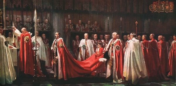 The Installation of the Knights of the Order of the Bath, The Kings Offering, 1928. Artist: Frank O Salisbury